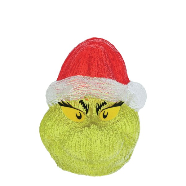 GRINCH HEAD LIGHT UP FIGURINE - Disney D56