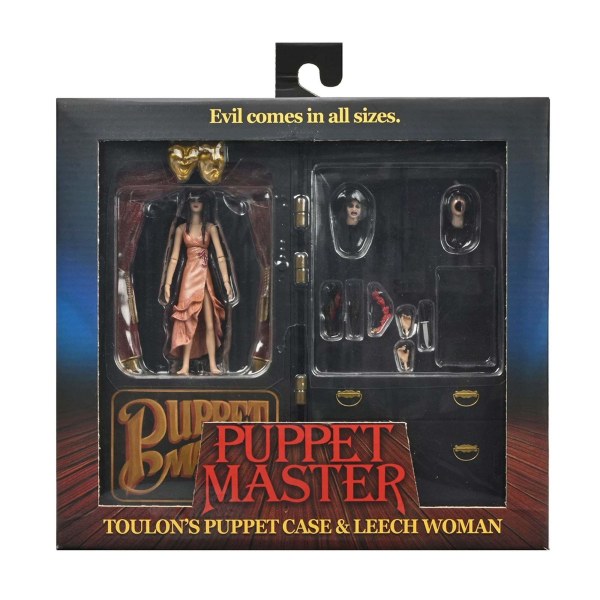 PUPPET MASTER - 7" SCALE ACTION FIGURE - LEECH WOMAN AND TOULON'S PUPPET CASE 2 PK