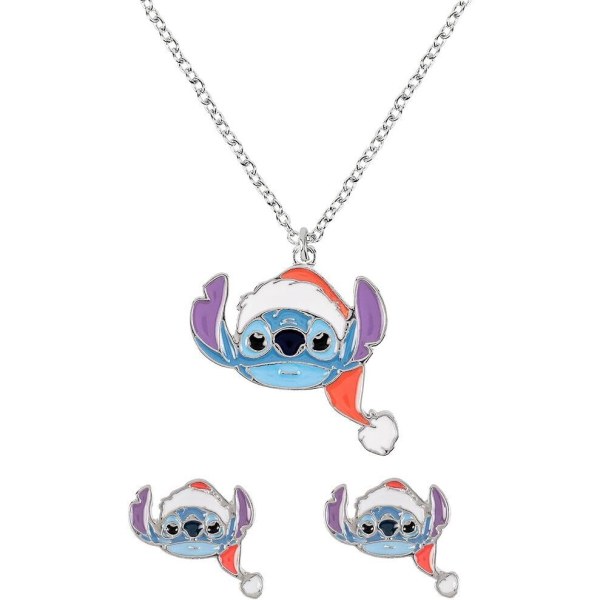 Set necklace + earrings - Disney Stitch Christmas