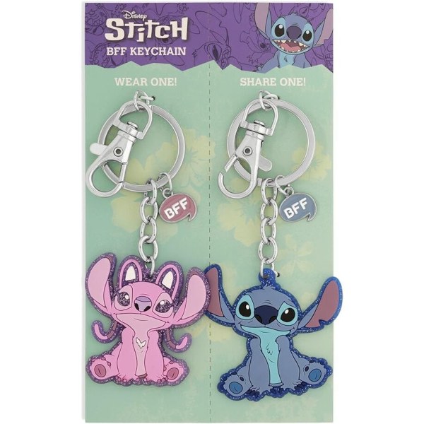 Set 2 keychains Angel & Stitch - Disney