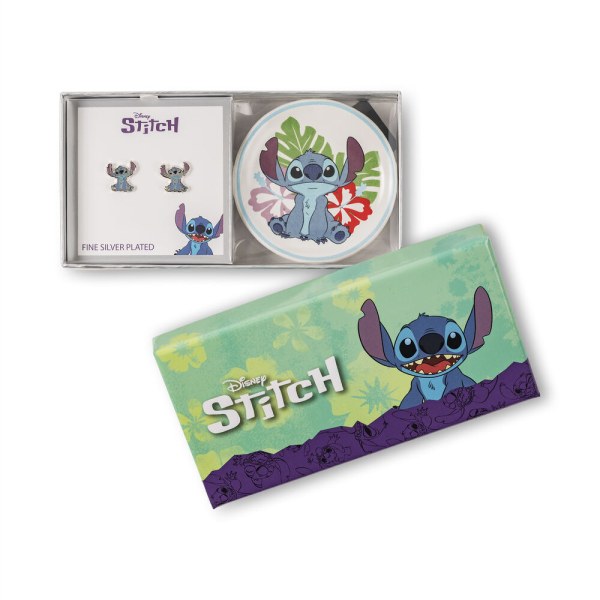 Stitch earrings + jewellery plate - Disney
