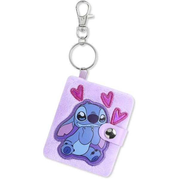Stitch fluffy pink notepad keychain - Disney