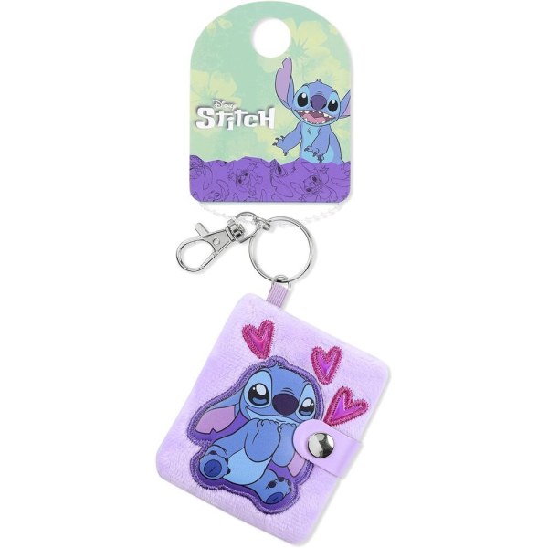 Stitch fluffy pink notepad keychain - Disney