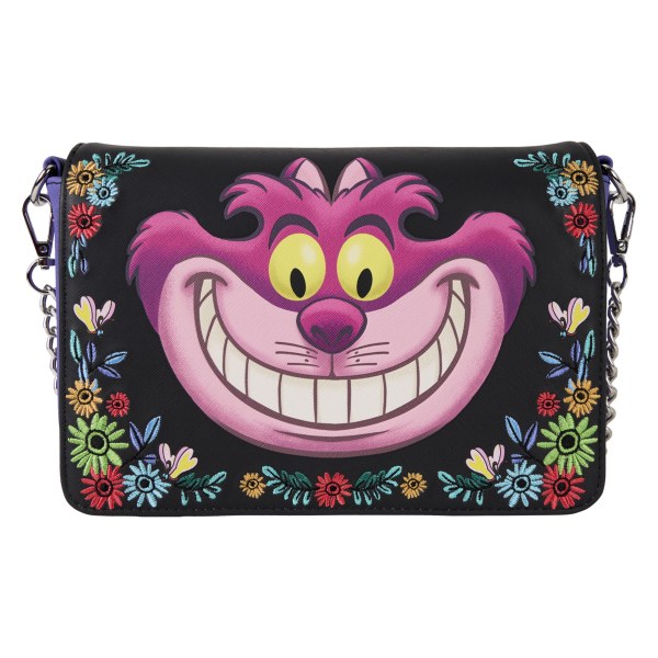 CHESHIRE CAT FLORAL CROSSBODY BAG - ALICE IN WONDERLAND - DISNEY LOUNGEFLY