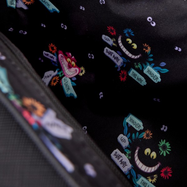 CHESHIRE CAT FLORAL CROSSBODY BAG - ALICE IN WONDERLAND - DISNEY LOUNGEFLY