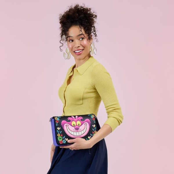 CHESHIRE CAT FLORAL CROSSBODY BAG - ALICE IN WONDERLAND - DISNEY LOUNGEFLY