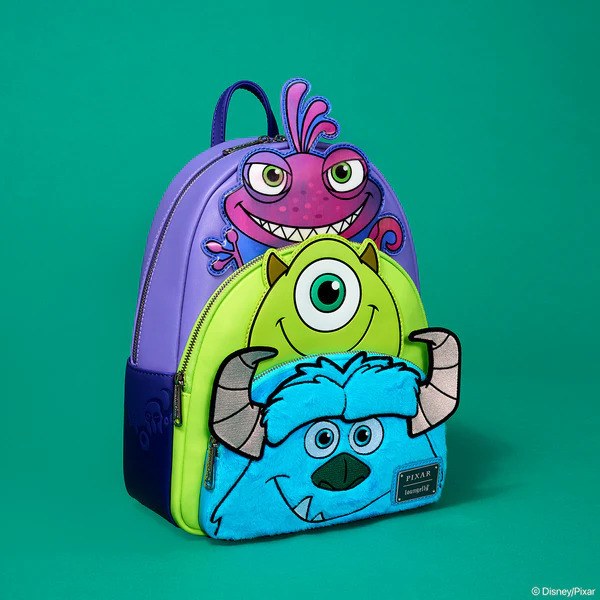 MONSTERS INC TRIPPLE POCKET BACKPACK - DISNEY-PIXAR LOUNGEFLY