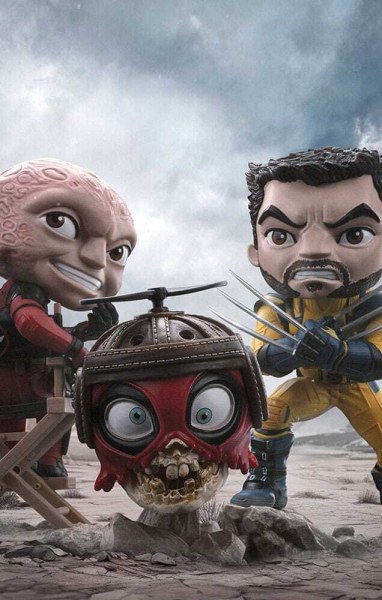 Deadpool and Wolverine figurine Mini Co. PVC Deadpool and Wolverine set Unmasked 14 cm
