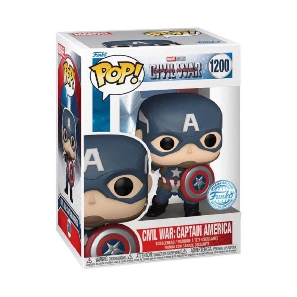 FUNKO POP! 1200 Captain America Exclusive - Marvel Civil War