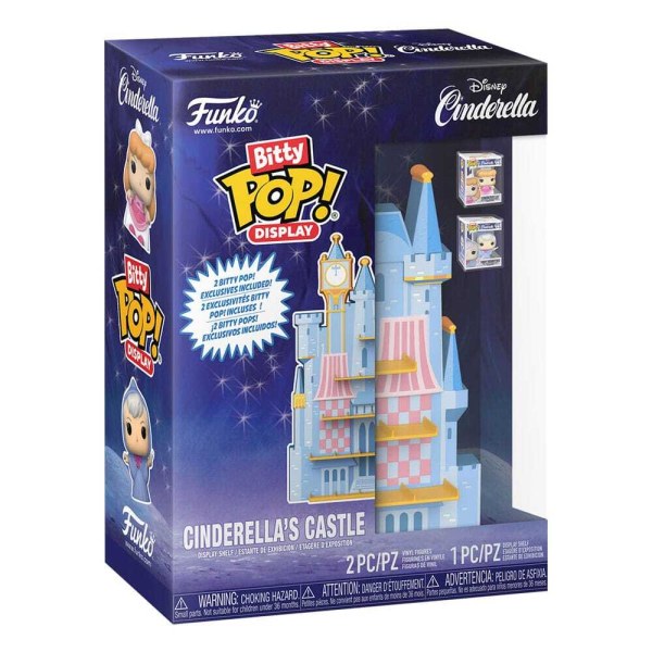 Disney Bitty POP! Display Stand with 2 Cinderella's Castle Vinyl Figures