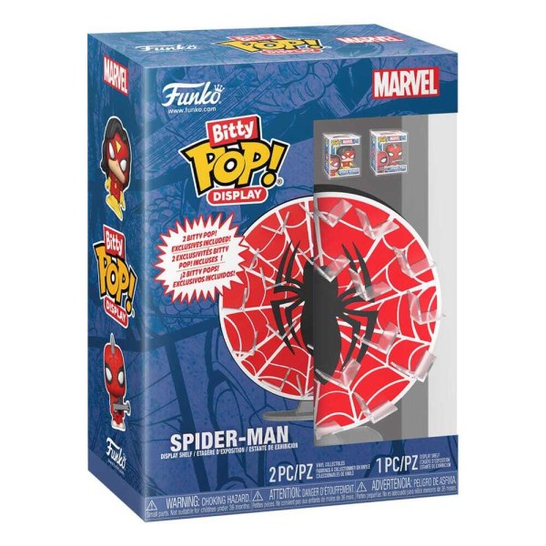 Marvel Bitty POP! Display Stand with 2 Spider-Man Web Vinyl Figures