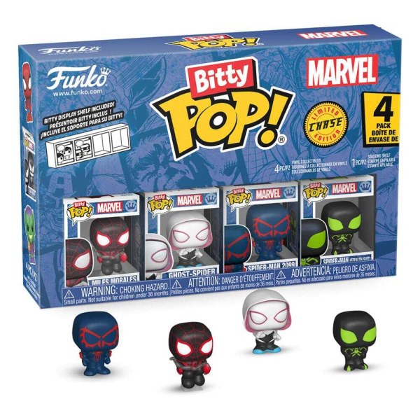 Spider-Man pack 4 Bitty POP figurines! Vinyl Series 2 2 cm