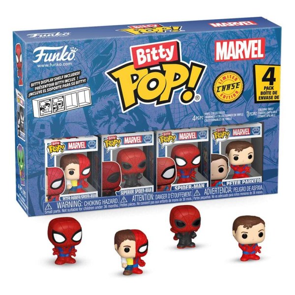 Spider-Man pack 4 Bitty POP figurines! Vinyl Series 4 2 cm
