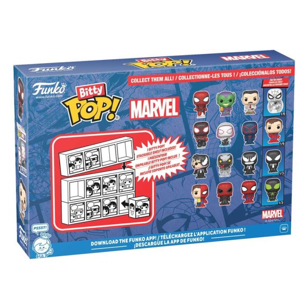 Spider-Man pack 4 Bitty POP figurines! Vinyl Series 4 2 cm