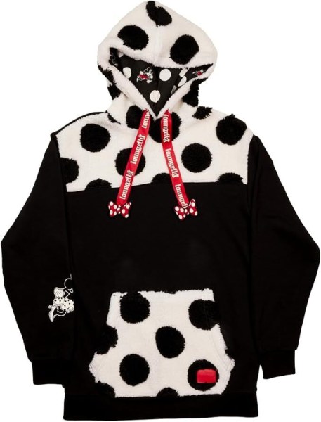 Minnie Rocks the Dots Sherpa Hoodie size S - DISNEY LOUNGEFLY