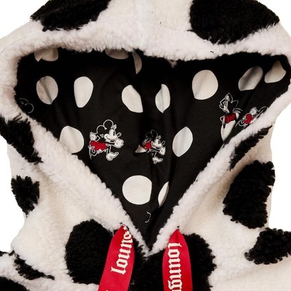 Minnie Rocks the Dots Sherpa Hoodie size S - DISNEY LOUNGEFLY