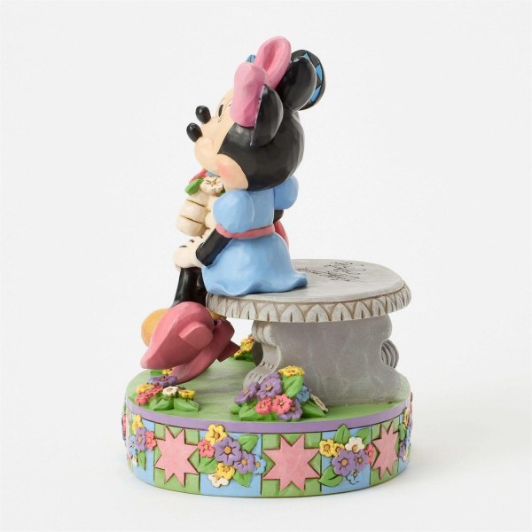 MICKEY AND MINNIE ON SPRING BENCH - DISNEY TRADITIONS