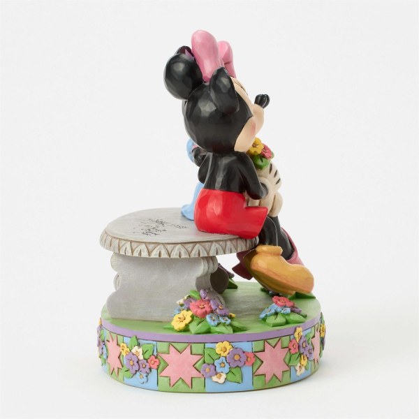 MICKEY AND MINNIE ON SPRING BENCH - DISNEY TRADITIONS