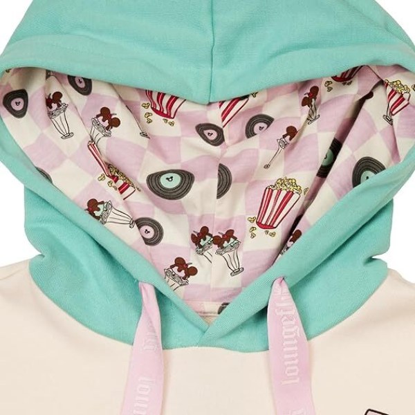 Mickey and Minnie date night dinner unisex hoodie - DISNEY LOUNGEFLY