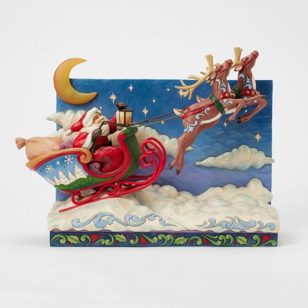 SANTA SLEIGH WITH REINDEER LED MUSICAL - HEARTWOOD CREEK