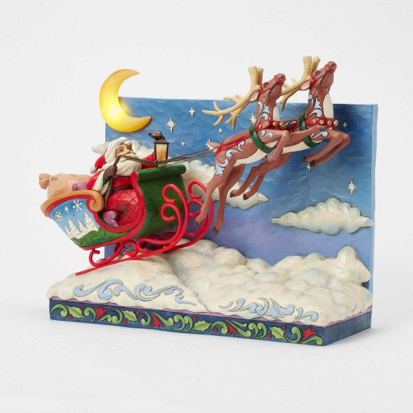 SANTA SLEIGH WITH REINDEER LED MUSICAL - HEARTWOOD CREEK
