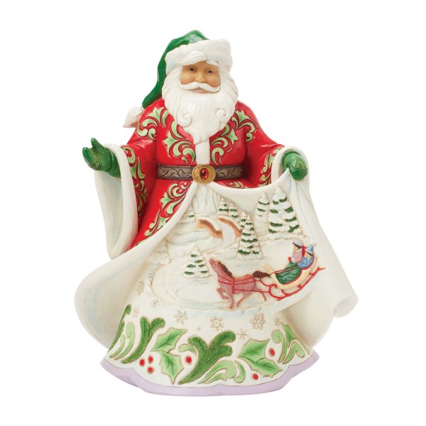 SANTA WITH WINTER SCENE - HEARTWOOD CREEK