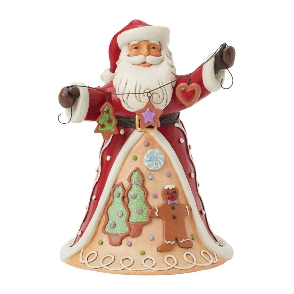 GINGERBREAD SANTA HOLDING COOKIE - HEARTWOOD CREEK