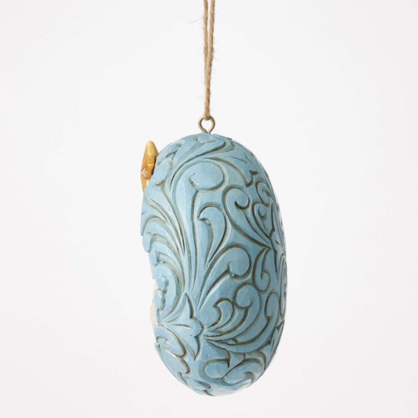 BLUE AND GOLD HOLY FAMILY ORNEMENT - HEARTWOOD CREEK