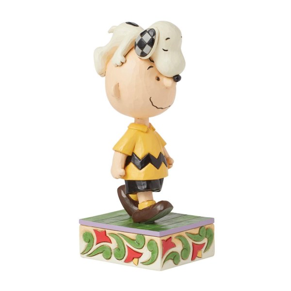 Snoopy on Charlie Brown's head- Peanuts