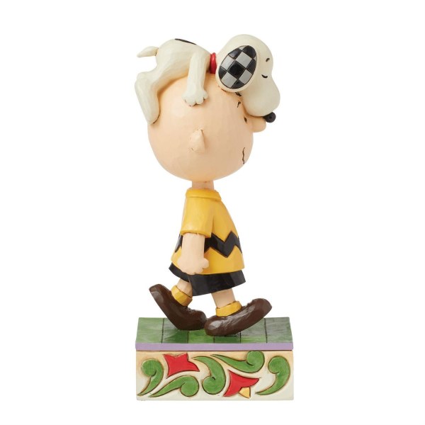 Snoopy on Charlie Brown's head- Peanuts