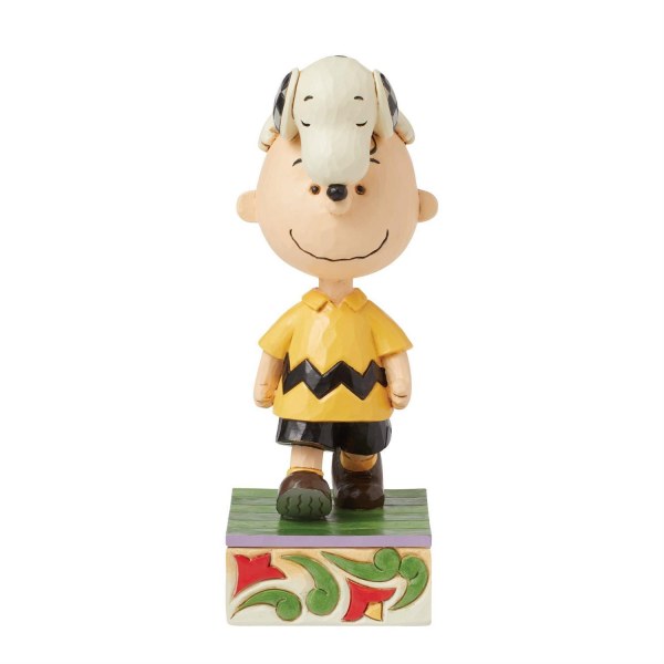 Snoopy on Charlie Brown's head- Peanuts