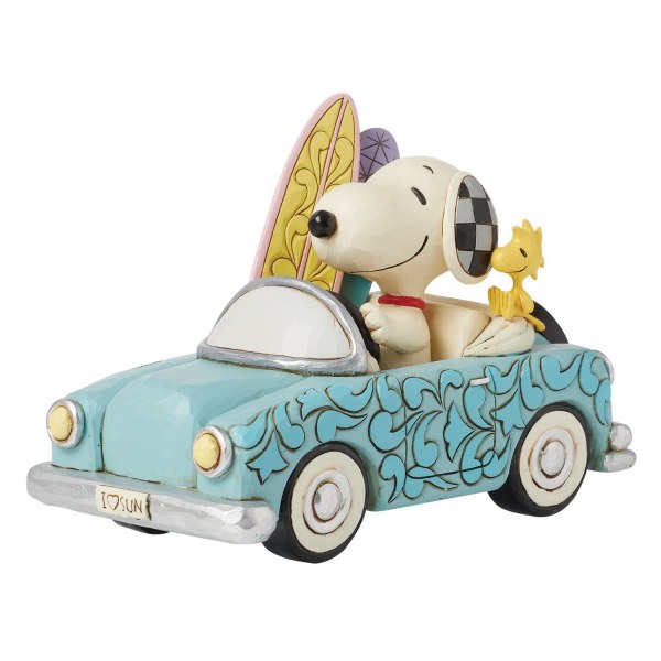 Snoopy & Woodstock in car surf- Peanuts
