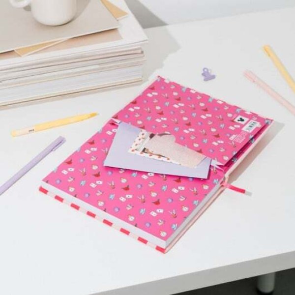 PREMIUM A5 NOTEBOOK PLUSH COVER CHESHIRE CAT - DISNEY ALICE IN WONDERLAND