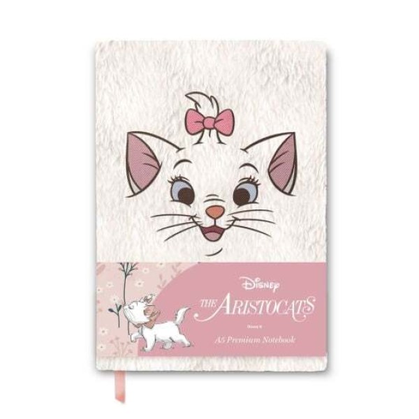 PREMIUM A5 NOTEBOOK PLUSH COVER MARIE - DISNEY THE ARISTOCATS