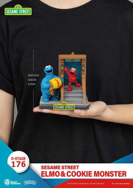 Sesame Street D-Stage Elmo & Cookie Monster PVC statuette 11 cm