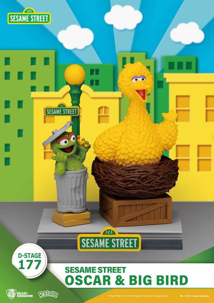 Sesame Street D-Stage PVC statuette Oscar & Big Bird 12 cm