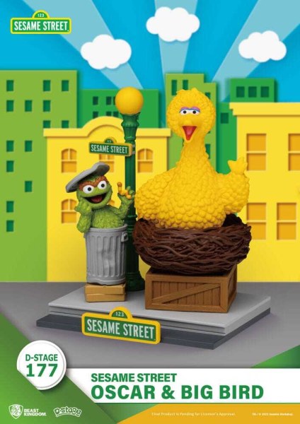 Sesame Street D-Stage PVC statuette Oscar & Big Bird 12 cm