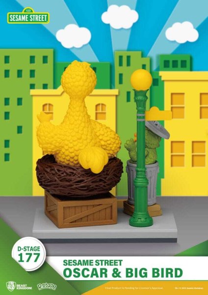 Sesame Street D-Stage PVC statuette Oscar & Big Bird 12 cm