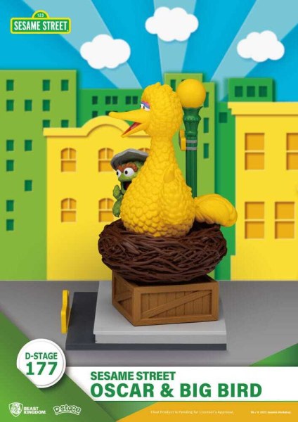 Sesame Street D-Stage PVC statuette Oscar & Big Bird 12 cm