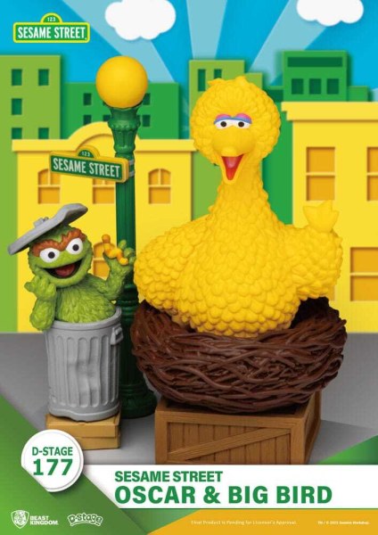 Sesame Street D-Stage PVC statuette Oscar & Big Bird 12 cm