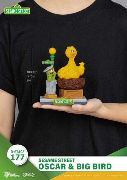 Sesame Street D-Stage PVC statuette Oscar & Big Bird 12 cm