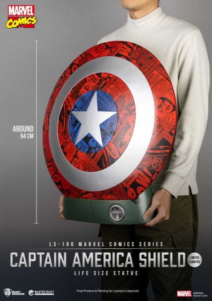 Marvel Comics PVC Captain America Shield Life Size Statue 64 cm