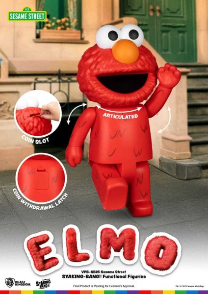 Sesame Street Siaking Bang Elmo Vinyl Piggy Bank 47 cm