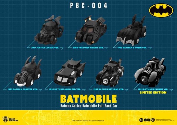 Batman Pull Back Car Series 6 pack friction cars Blind Box