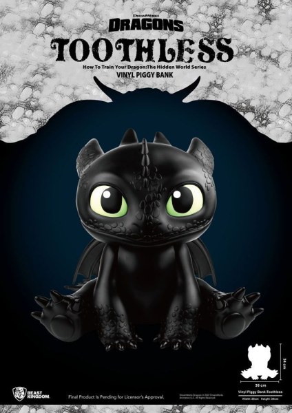 Dragons piggy bank Piggy Vinyl Toothless 30 cm