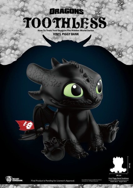 Dragons piggy bank Piggy Vinyl Toothless 30 cm
