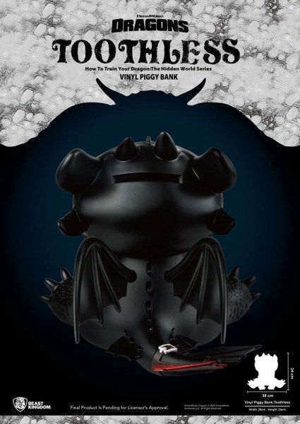 Dragons piggy bank Piggy Vinyl Toothless 30 cm