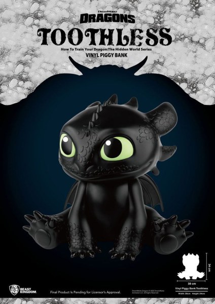 Dragons piggy bank Piggy Vinyl Toothless 30 cm