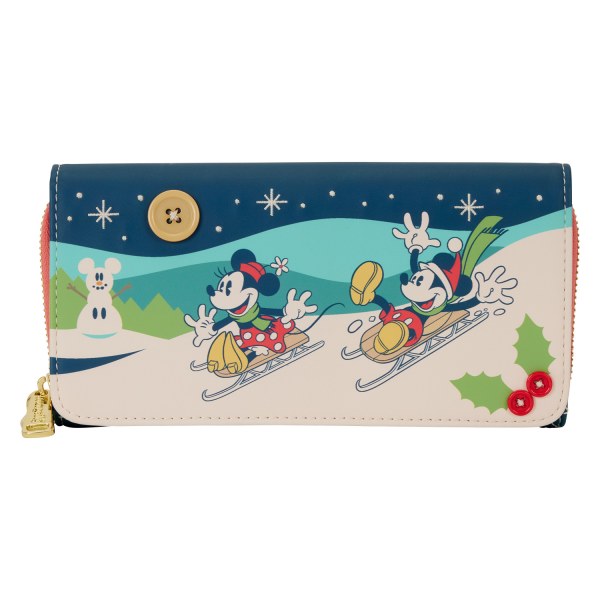 MICKEY AND MINNIE HOLIDAY FLAP WALLET- DISNEY LOUNGEFLY