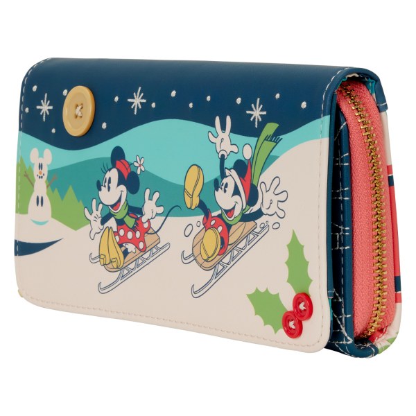 MICKEY AND MINNIE HOLIDAY FLAP WALLET- DISNEY LOUNGEFLY